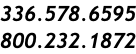 336.578.6595 800.232.1872